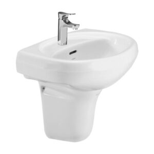 Wall Hung Wash Basin With Half Pedest