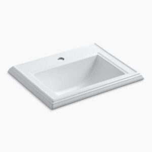 Memoirs Series White Self Rimming Lavatory With Single Faucet Hole