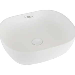 Hindware Glamour Series Amazon Matt White Finish Wash Basin - 490x400x150 mm