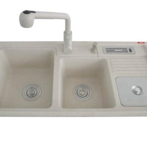 Natural Quartz Double Bowl Sink - 920 x 450 x 200 mm