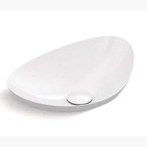 Veil Series White Small Vessel Basin