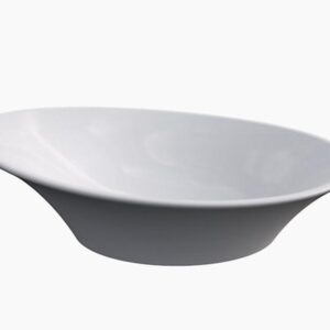 Veil Series White Vessel Without Faucet Hole Basin