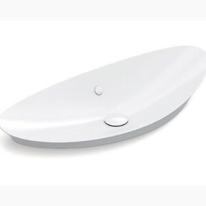 Veil Series White Trough Vessel Basin