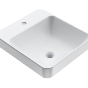 Forefront Series White Square With Deck Basin