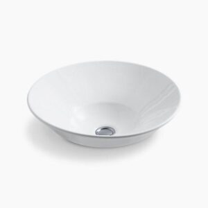 Vessel Basin Without Faucet Hole In White