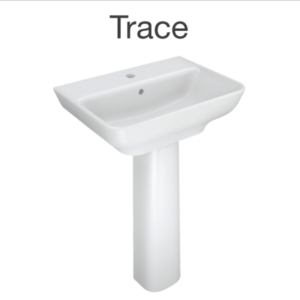 Wall Mount Pedestal Basin With Single Faucet Hole In White