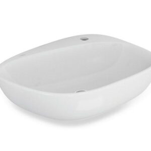 Kankara Series White Vessel With Single Faucet Hole Basin