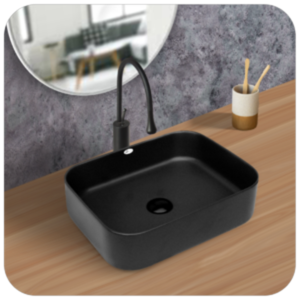 Brizzio 141 Black Matt Luxury Wash Basin