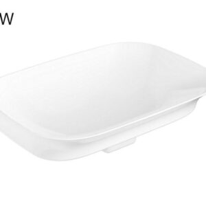 White Vive Geo Vessel Basin Without Faucet Hole
