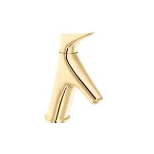 VIVE COLD ONLY SHORT BODY BASIN TAP IN FRENCH GOLD FINISH