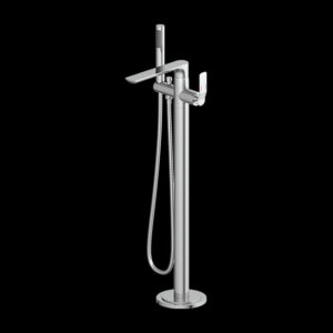 Chrome Free Standing Bath Mixer with Hand Shower AQUANT