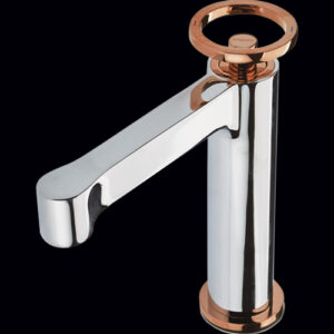 Basin Mixer - Short Body (Rose Gold + Chrome) AQUANT