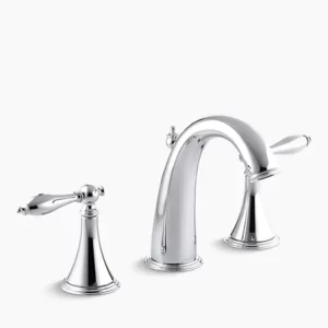 FINIAL WIDESPREAD LAVATORY FAUCET IN CHROME FINISH