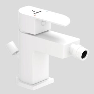 SINGLE LEVER 1-HOLE BIDET MIXER - WHITE MATT JAQUAR