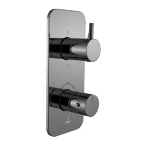 AQUAMAX EXPOSED PART KIT OF THERMOSTATIC SHOWER MIXER - BLACK CHROME Jaquar