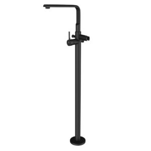 EXPOSED PARTS OF FLOOR MOUNTED SINGLE LEVER BATH MIXER - BLACK MATT