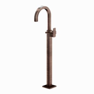 EXPOSED PARTS OF FLOOR MOUNTED SINGLE LEVER BATH MIXER - ANTIQUE COPPER JAQUAR