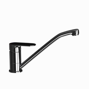 SINGLE LEVER SINK MIXER WITH SWINGING SPOUT - BLACK CHROME JAQUAR