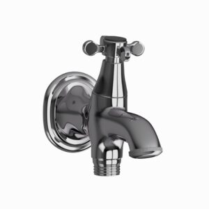 2-WAY BIB COCK - BLACK CHROME JAQUAR