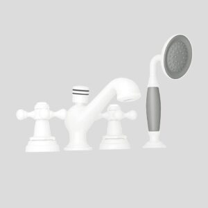 4-HOLE BATH TUB MIXER - WHITE MATT Jaquar