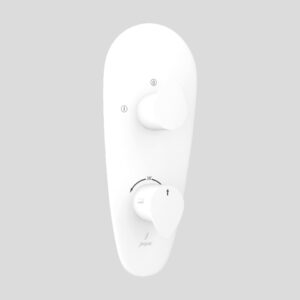 AQUAMAX THERMOSTATIC SHOWER MIXER - WHITE MATT JAQUAR