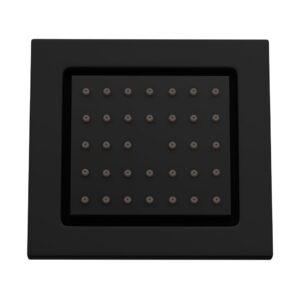 BODY SHOWER 130X120MM RECTANGULAR SHAPE - BLACK MATT