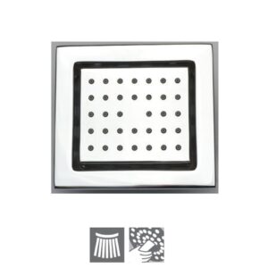 BODY SHOWER 130X120MM RECTANGULAR SHAPE- CHROME