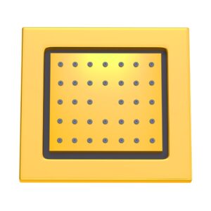 BODY SHOWER 130X120MM RECTANGULAR SHAPE - GOLD BRIGHT PVD