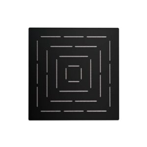 SQUARE SHAPE SINGLE FLOW MAZE OVERHEAD SHOWER - BLACK MATT