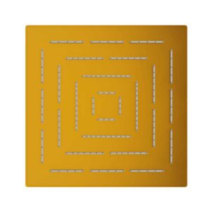 SQUARE SHAPE SINGLE FLOW MAZE OVERHEAD SHOWER - GOLD BRIGHT PVD