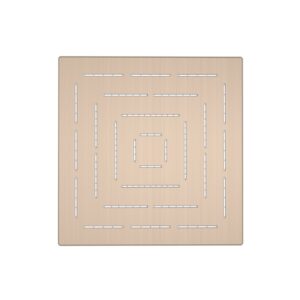 SQUARE SHAPE SINGLE FLOW MAZE OVERHEAD SHOWER - GOLD DUST
