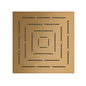 SQUARE SHAPE SINGLE FLOW MAZE OVERHEAD SHOWER - GOLD MATT PVD