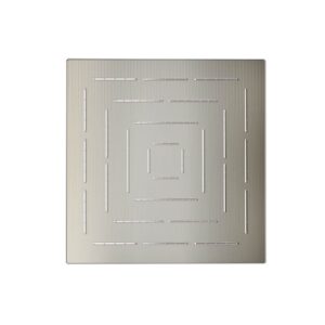 SQUARE SHAPE SINGLE FLOW MAZE OVERHEAD SHOWER - STAINLESS STEEL