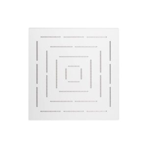 SQUARE SHAPE SINGLE FLOW MAZE OVERHEAD SHOWER - WHITE MATT